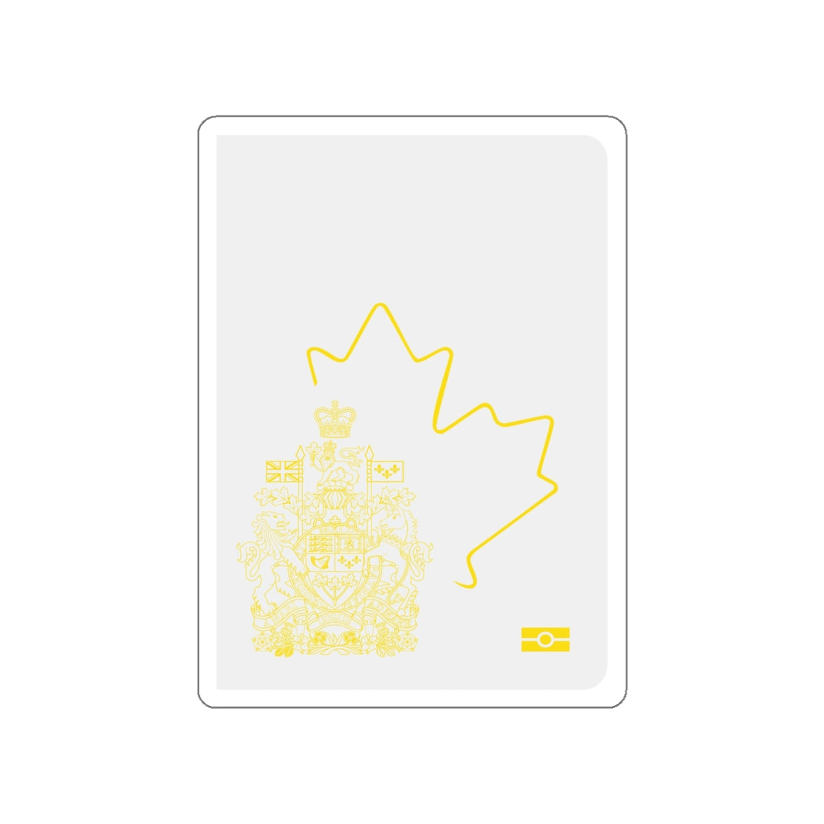 Canadian Emergency Passport STICKER Vinyl Die-Cut Decal-White-The Sticker Space