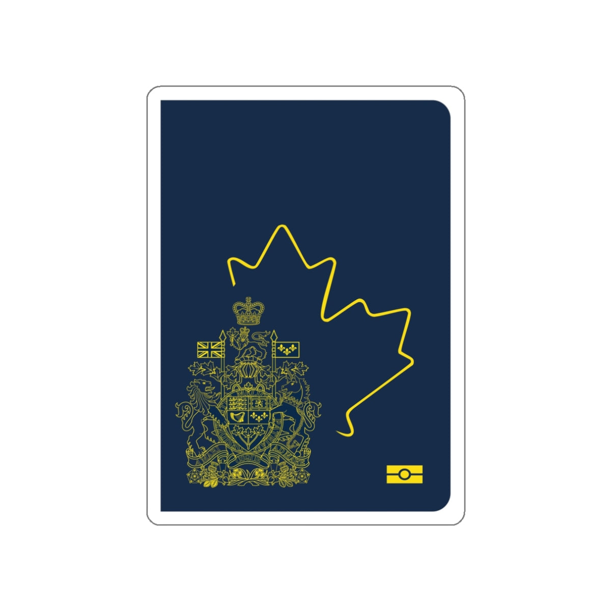 Canadian Passport STICKER Vinyl Die-Cut Decal-White-The Sticker Space