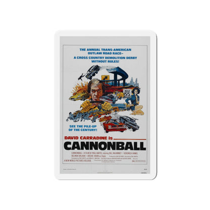 CANNONBALL 1976 Movie Poster - Die-Cut Magnet-5" x 5"-The Sticker Space