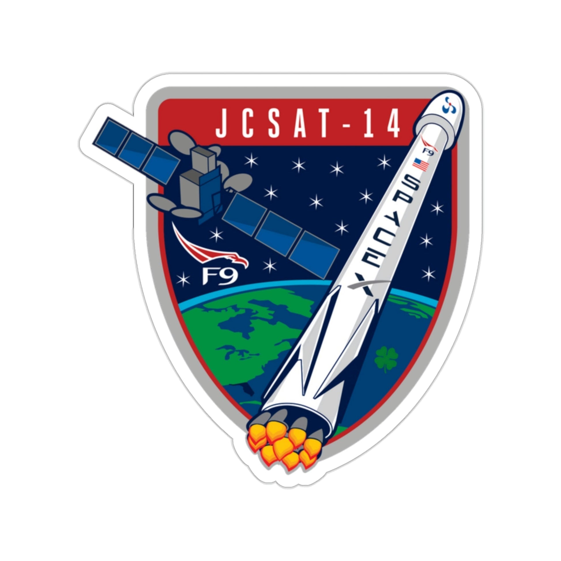 Cape Canaveral Air Force Station Space Launch Complex 40 JCSAT-2B Falcon 9 (SpaceX) STICKER Vinyl Die-Cut Decal-2 Inch-The Sticker Space