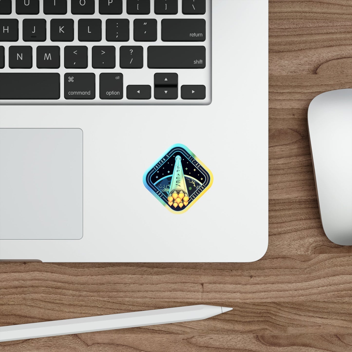 Cape Canaveral SpaceX Eutelsat 115 West B Falcon 9 Mission (SpaceX) Holographic STICKER Die-Cut Vinyl Decal-The Sticker Space