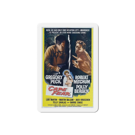 Cape Fear 1962 Movie Poster Die-Cut Magnet-2 Inch-The Sticker Space