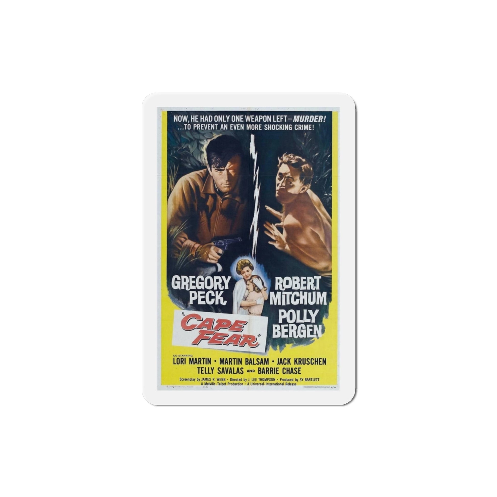 Cape Fear 1962 Movie Poster Die-Cut Magnet-3 Inch-The Sticker Space