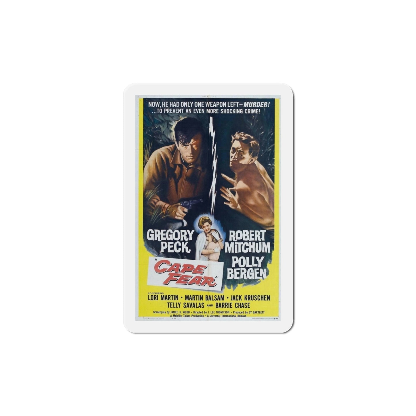 Cape Fear 1962 Movie Poster Die-Cut Magnet-6 Inch-The Sticker Space