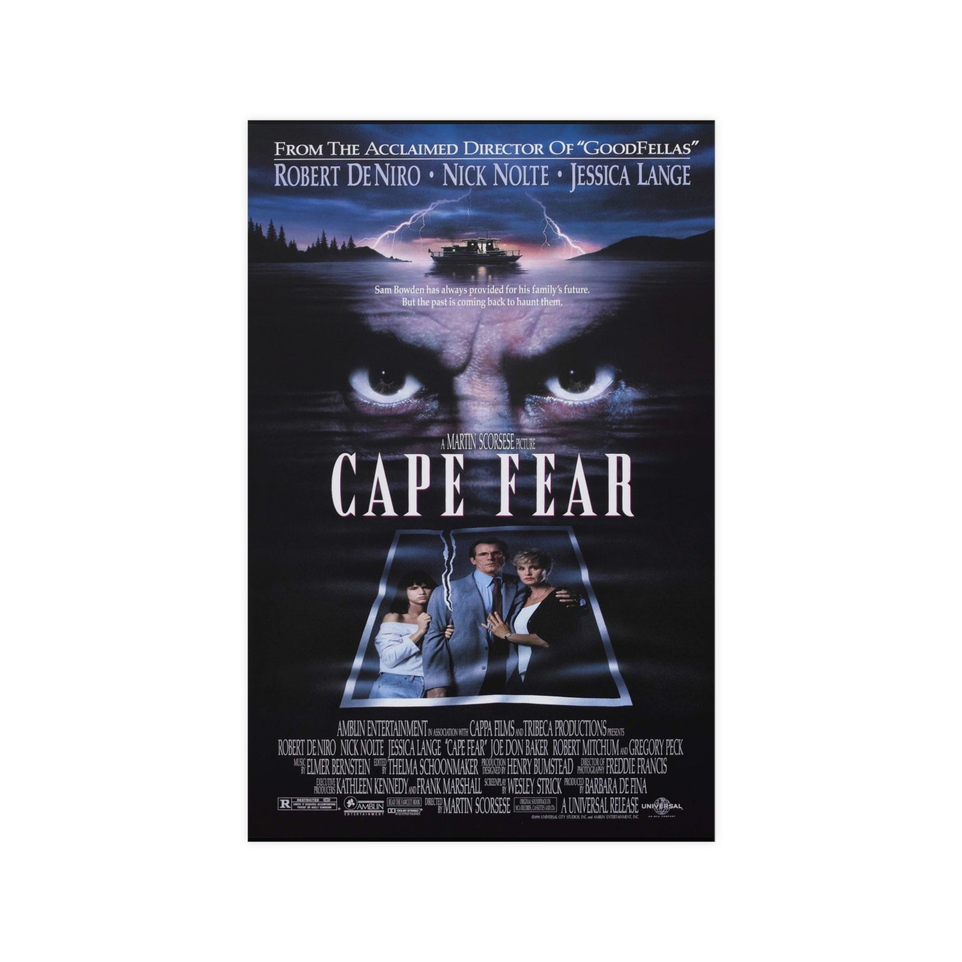 Cape Fear 1991 - Matte Paper Movie Poster-11″ x 17″ (Vertical)-The Sticker Space