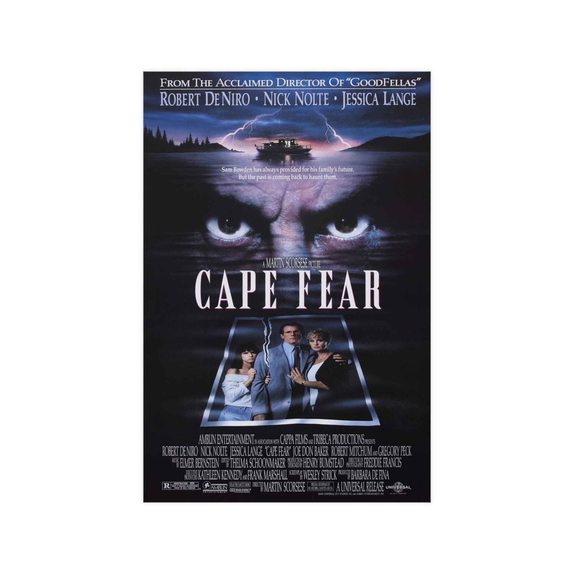 Cape Fear 1991 - Matte Paper Movie Poster-12″ x 18″ (Vertical)-The Sticker Space