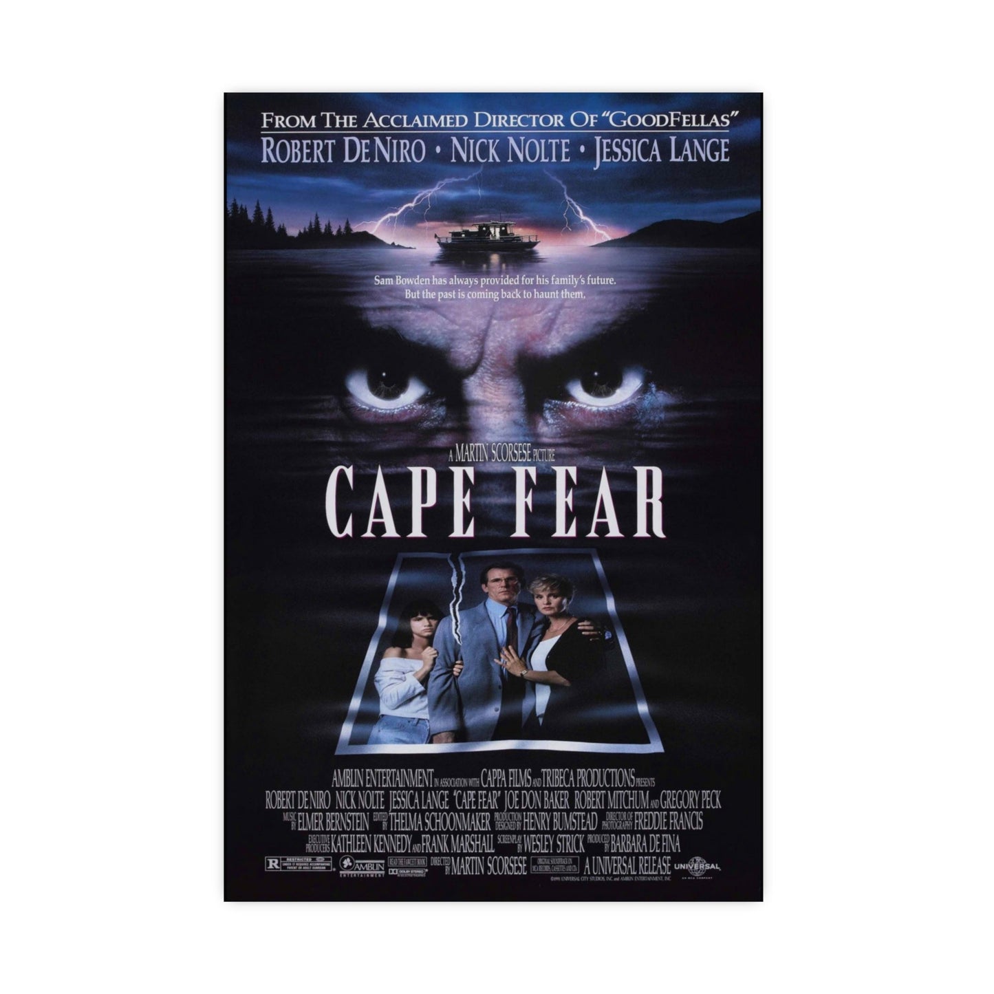 Cape Fear 1991 - Matte Paper Movie Poster-16″ x 24″ (Vertical)-The Sticker Space