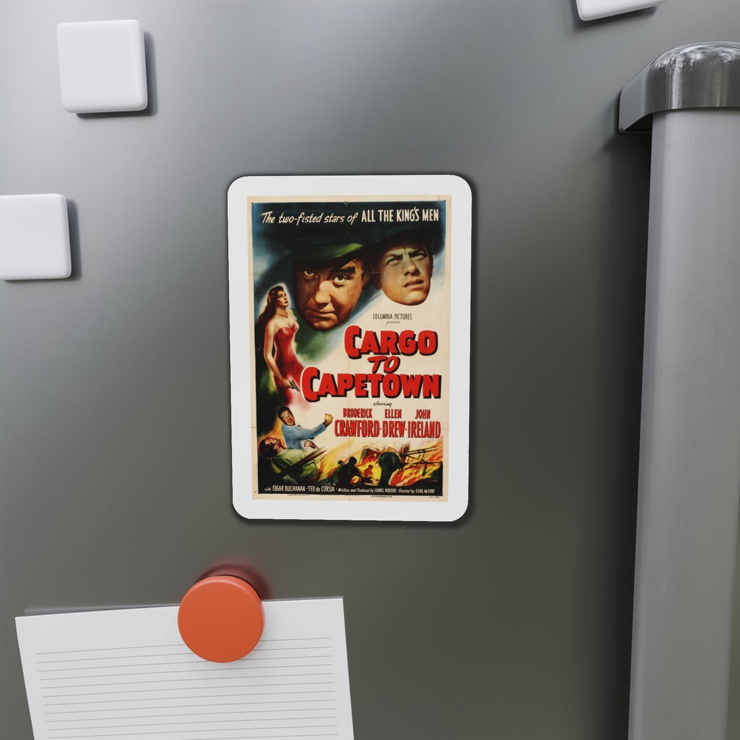 Cargo to Capetown 1950 Movie Poster Die-Cut Magnet-The Sticker Space