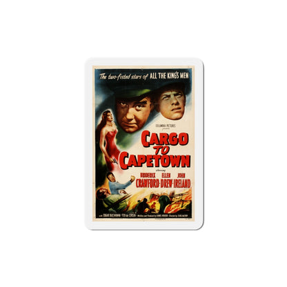 Cargo to Capetown 1950 Movie Poster Die-Cut Magnet-6 Inch-The Sticker Space