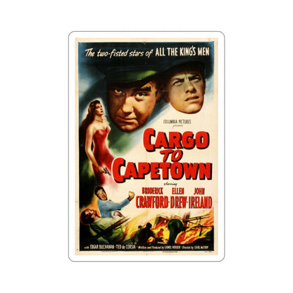 Cargo to Capetown 1950 Movie Poster STICKER Vinyl Die-Cut Decal-3 Inch-The Sticker Space