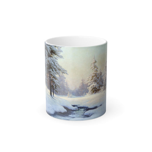 Carl Kenzler (1872-1947) Winter Landscape - Color Changing Mug 11oz-11oz-The Sticker Space