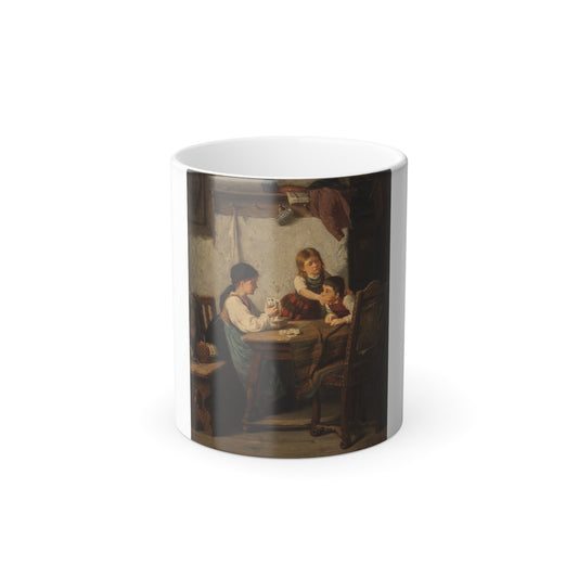 Carl Robiczek (1839-1918) The Mischief - Oil on Canvas 1873 - Color Changing Mug 11oz-11oz-The Sticker Space