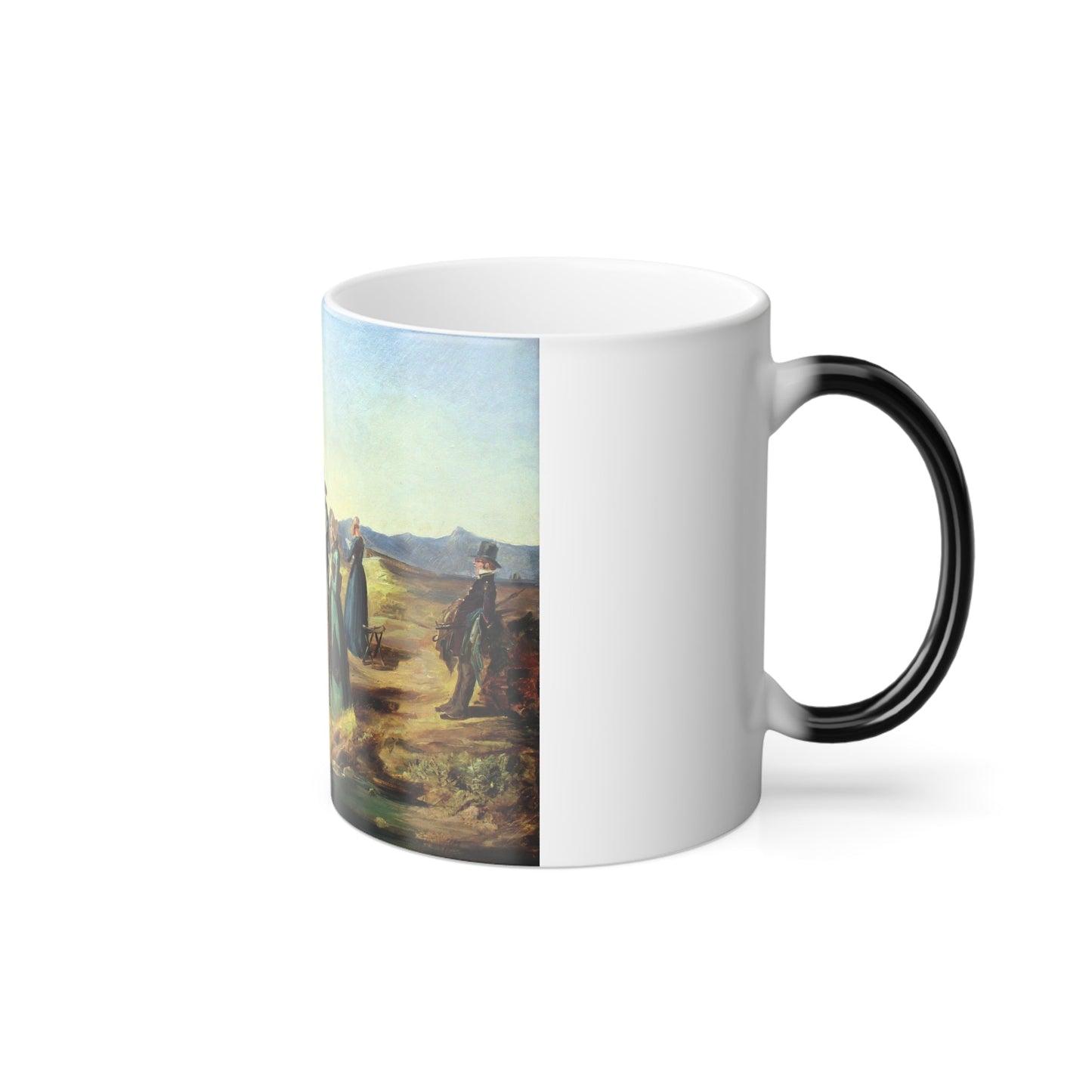 Carl Spitzweg (1808-1885) English Tourists in Campagna - 1845 - Color Changing Mug 11oz-11oz-The Sticker Space
