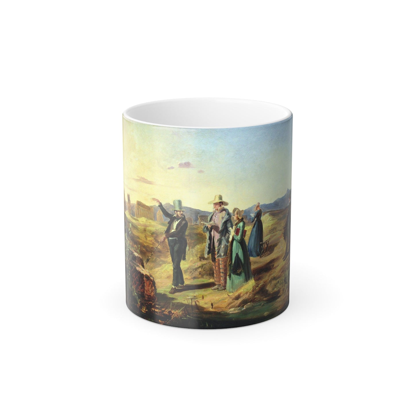 Carl Spitzweg (1808-1885) English Tourists in Campagna - 1845 - Color Changing Mug 11oz-11oz-The Sticker Space
