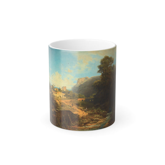 Carl Spitzweg (1808-1885) Italian Landscape - Oil on Canvas - Color Changing Mug 11oz-11oz-The Sticker Space