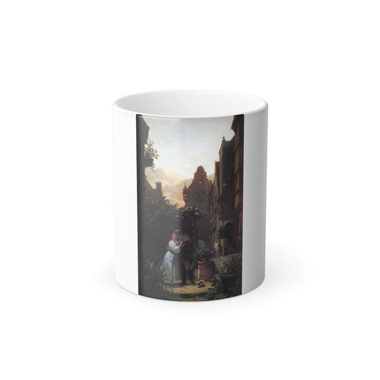 Carl Spitzweg (1808-1885) Parting at dawn - oil on canvas c1848-52 - Color Changing Mug 11oz-11oz-The Sticker Space