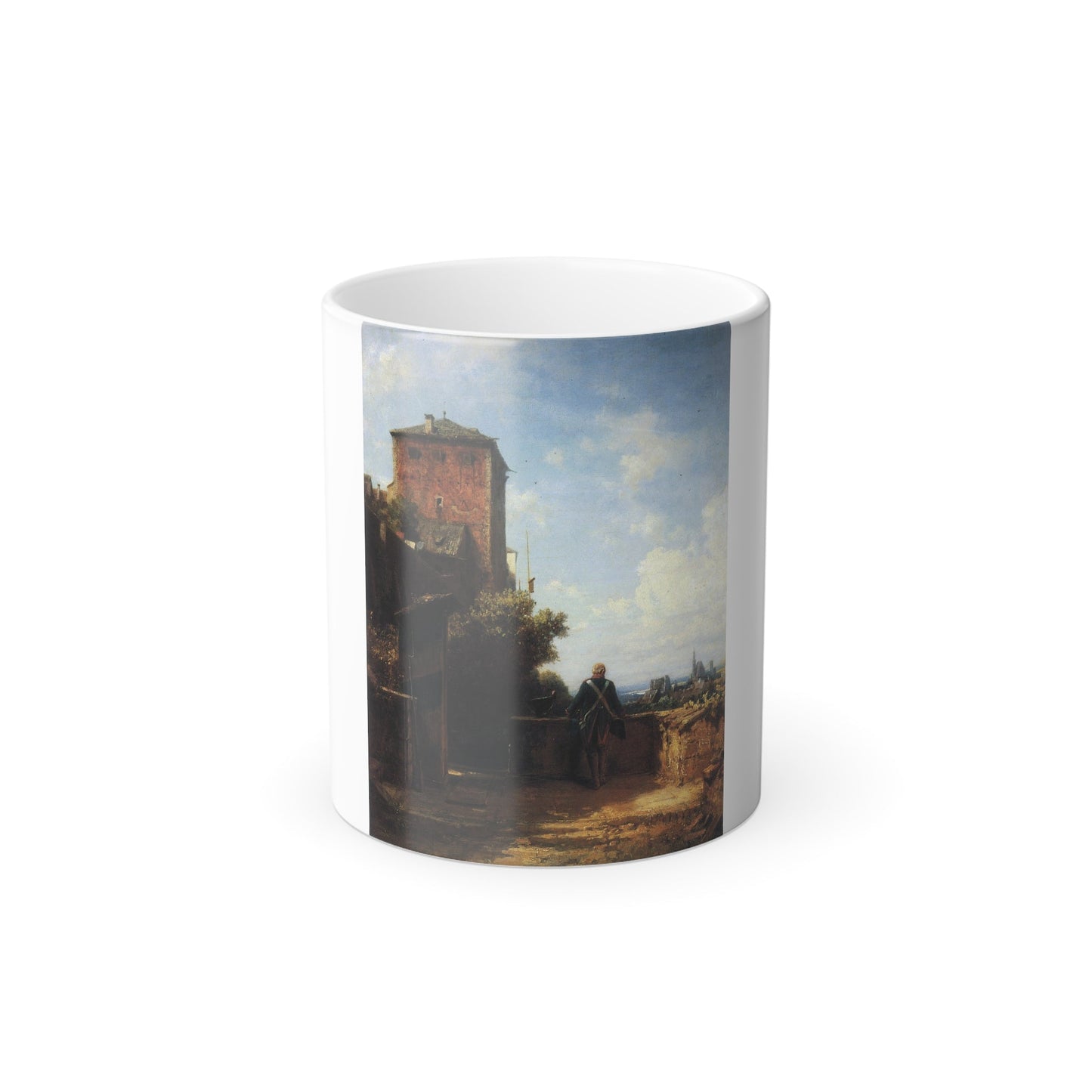 Carl Spitzweg (1808-1885) The Sentinel - oil on canvas - Color Changing Mug 11oz-11oz-The Sticker Space