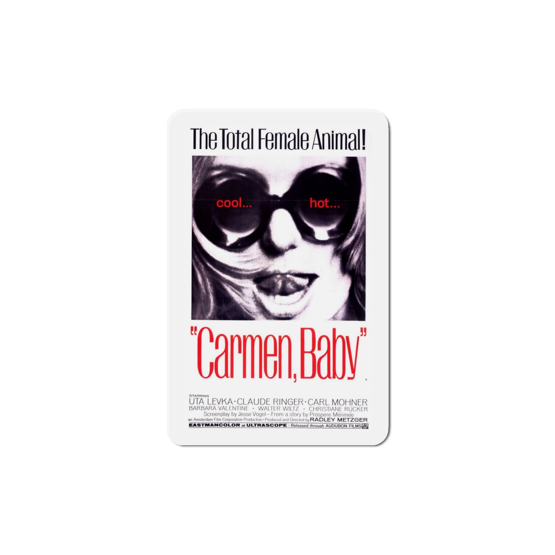Carmen Baby 1967 Movie Poster Die-Cut Magnet-5 Inch-The Sticker Space