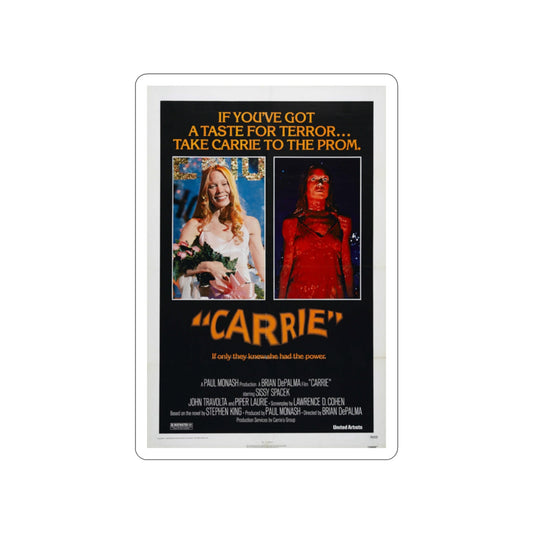 CARRIE 1976 Movie Poster STICKER Vinyl Die-Cut Decal-2 Inch-The Sticker Space