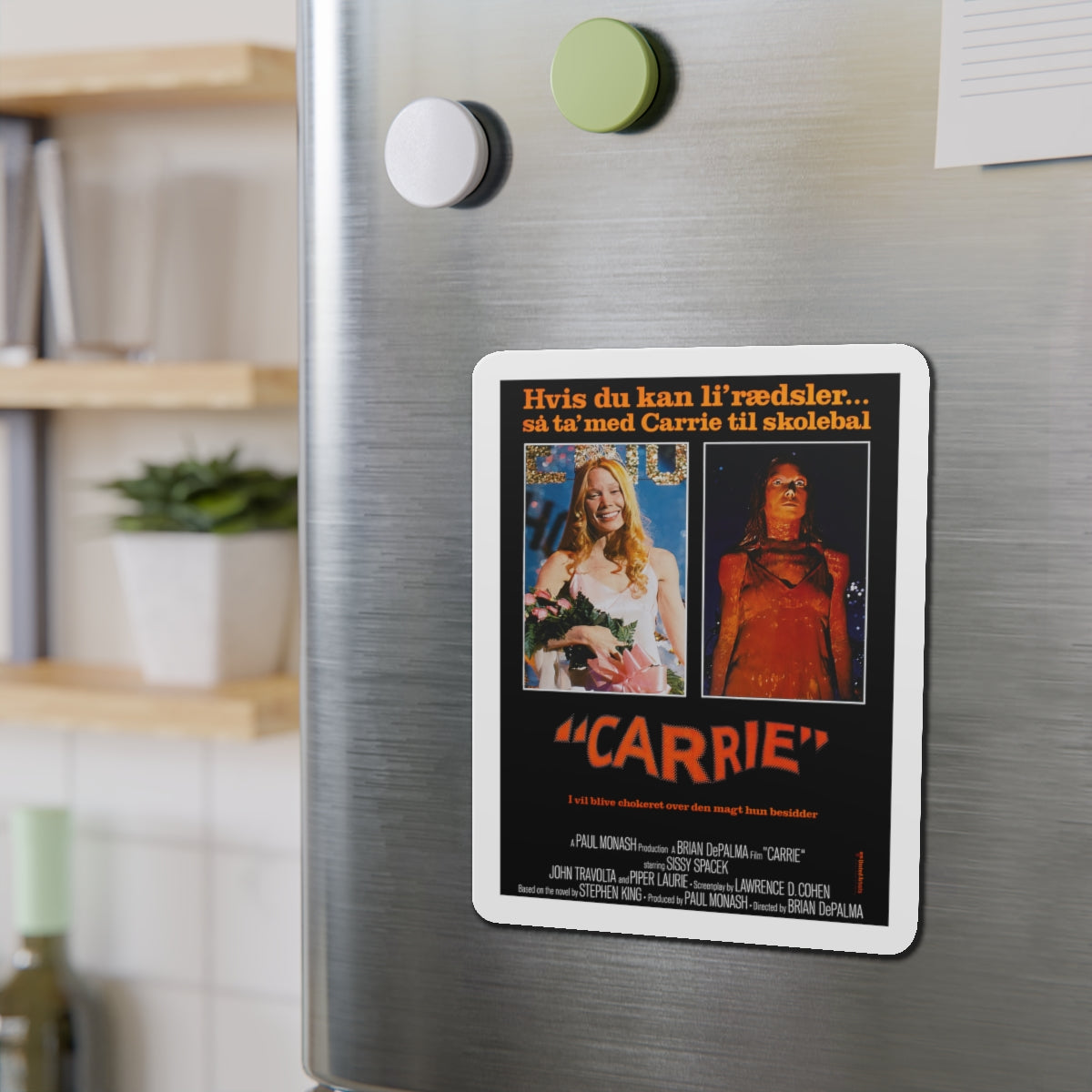CARRIE (DANISH) 1976 Movie Poster - Die-Cut Magnet-The Sticker Space