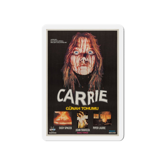 CARRIE (TURKISH) 1976 Movie Poster - Die-Cut Magnet-6 × 6"-The Sticker Space