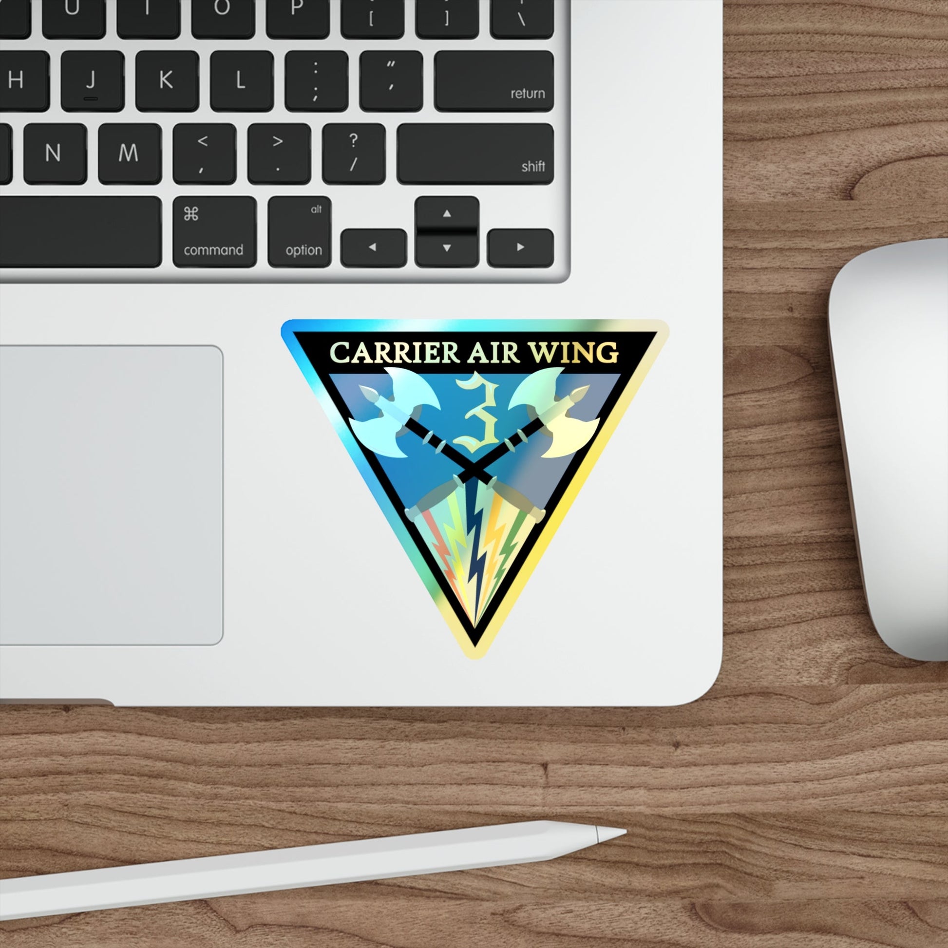 Carrier Air Wing 3 (U.S. Navy) Holographic STICKER Die-Cut Vinyl Decal-The Sticker Space