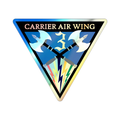Carrier Air Wing 3 (U.S. Navy) Holographic STICKER Die-Cut Vinyl Decal-2 Inch-The Sticker Space