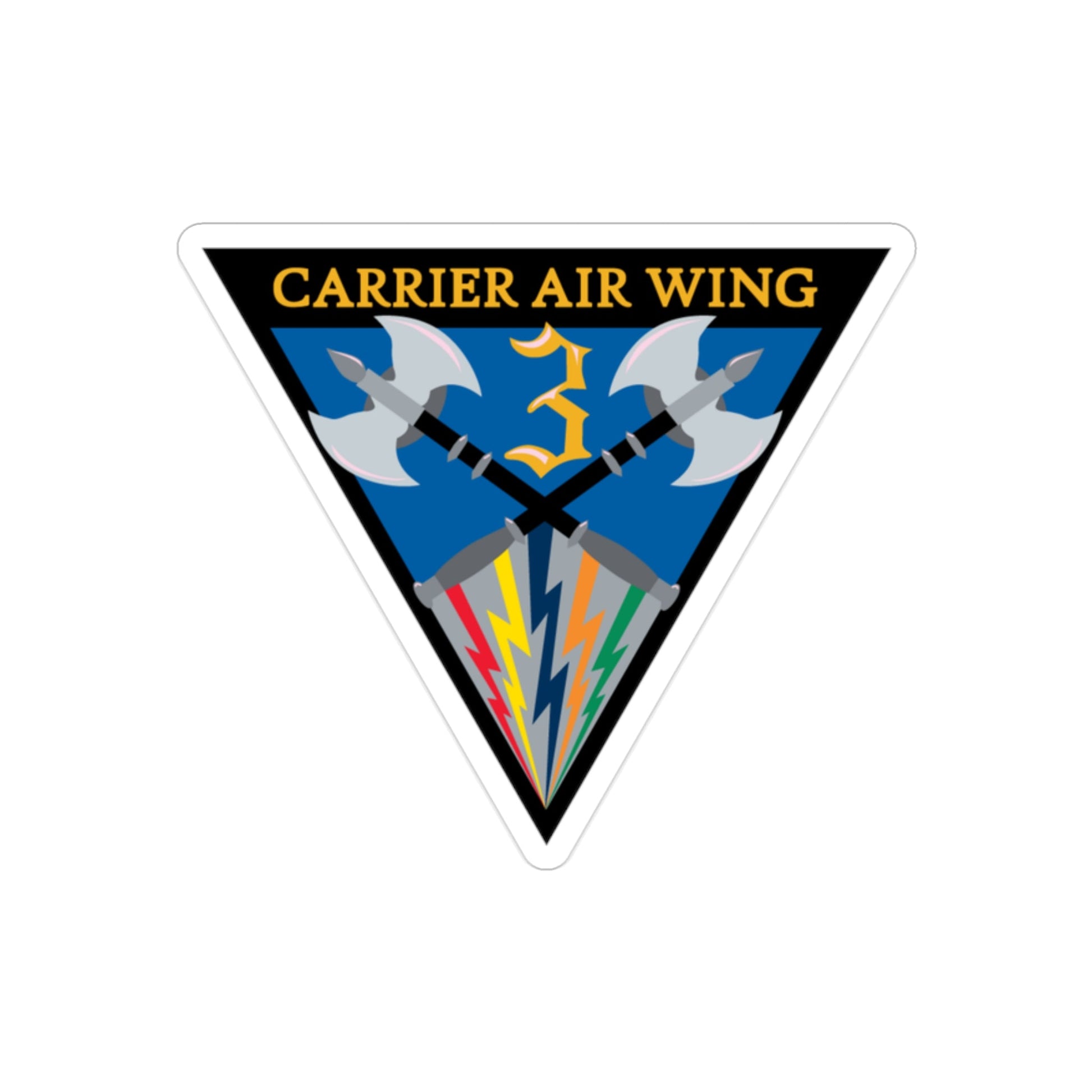 Carrier Air Wing 3 (U.S. Navy) Transparent STICKER Die-Cut Vinyl Decal-2 Inch-The Sticker Space