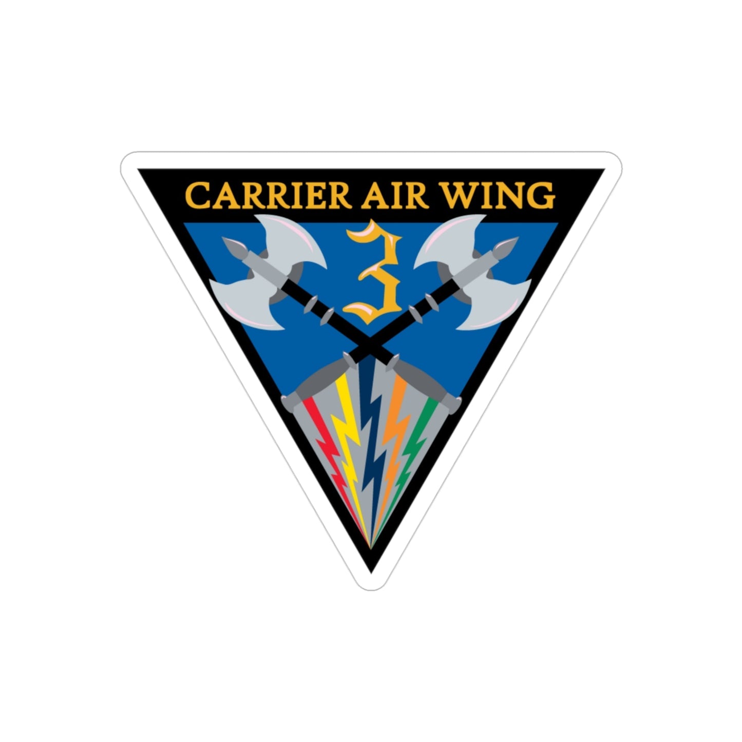 Carrier Air Wing 3 (U.S. Navy) Transparent STICKER Die-Cut Vinyl Decal-3 Inch-The Sticker Space