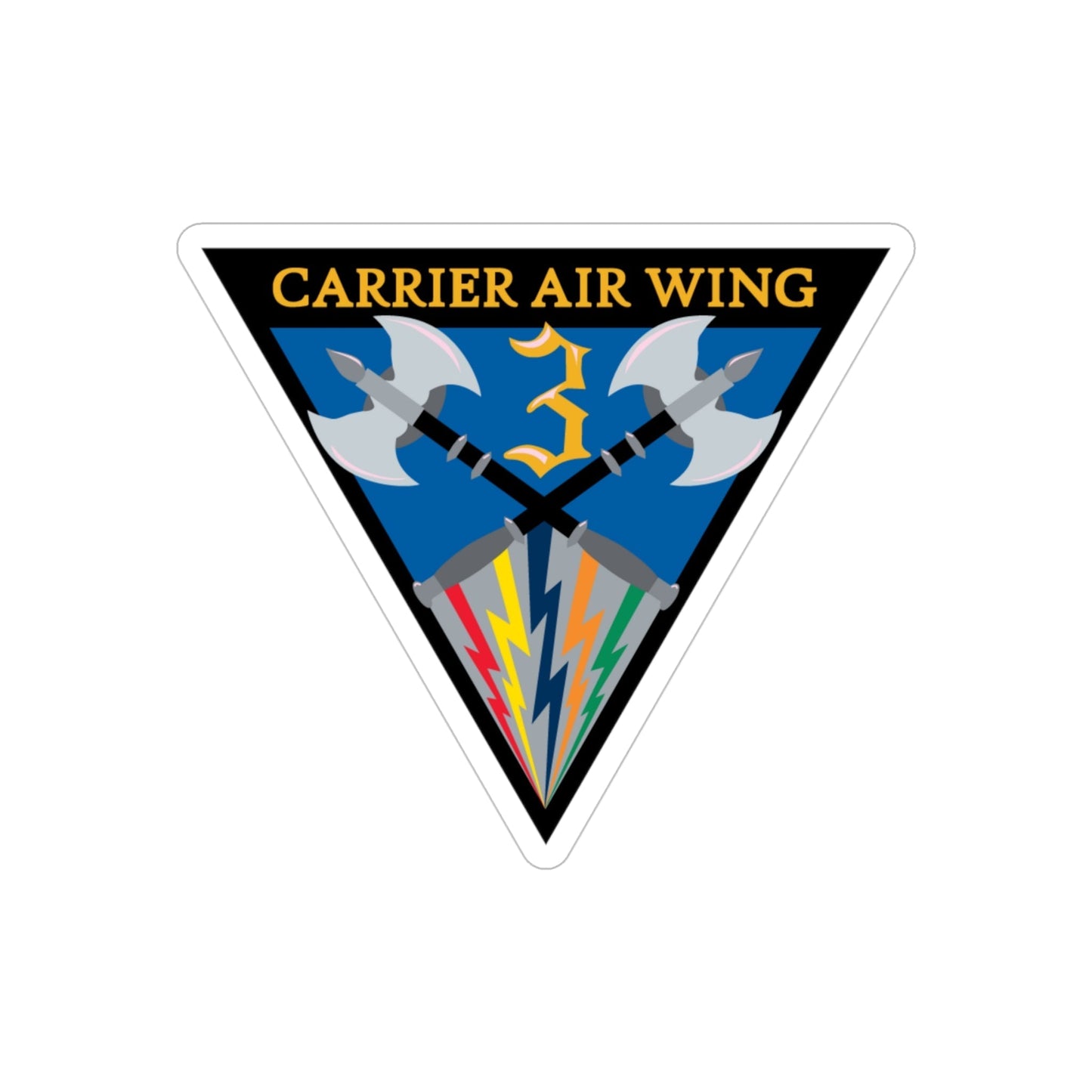 Carrier Air Wing 3 (U.S. Navy) Transparent STICKER Die-Cut Vinyl Decal-4 Inch-The Sticker Space