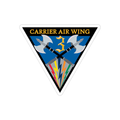 Carrier Air Wing 3 (U.S. Navy) Transparent STICKER Die-Cut Vinyl Decal-4 Inch-The Sticker Space