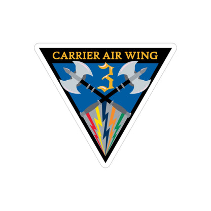 Carrier Air Wing 3 (U.S. Navy) Transparent STICKER Die-Cut Vinyl Decal-5 Inch-The Sticker Space