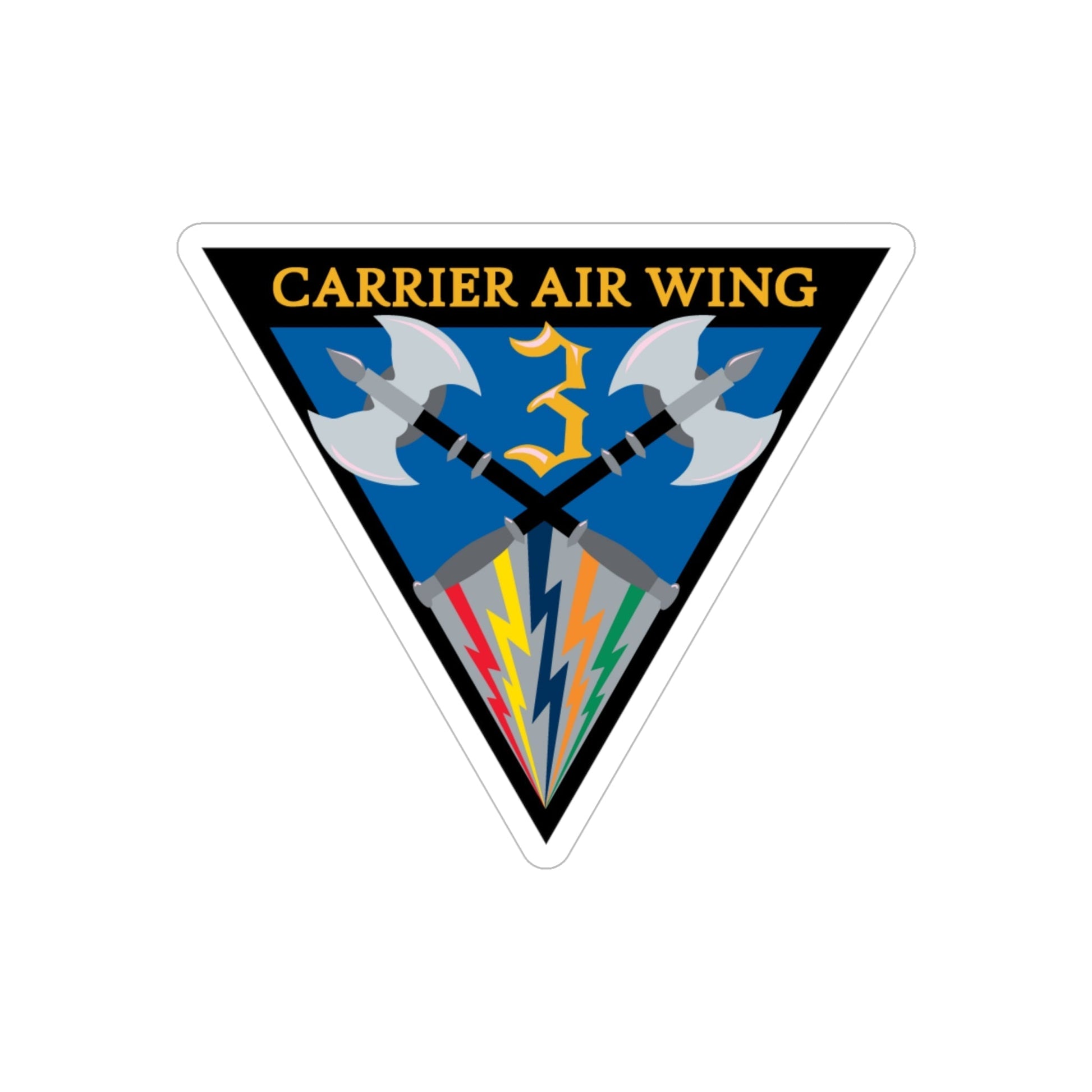 Carrier Air Wing 3 (U.S. Navy) Transparent STICKER Die-Cut Vinyl Decal-6 Inch-The Sticker Space