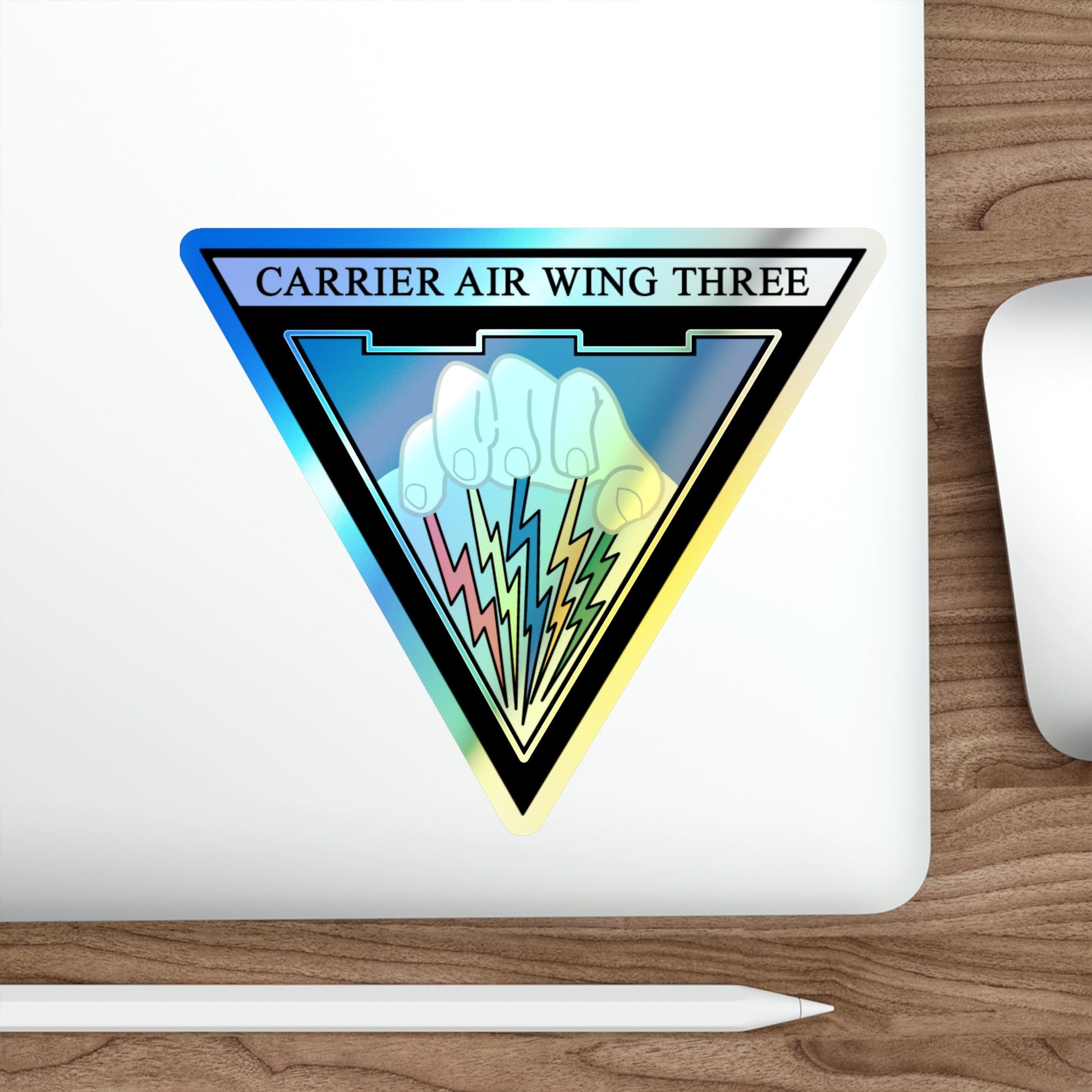 Carrier Air Wing 3 v2 (U.S. Navy) Holographic STICKER Die-Cut Vinyl Decal-The Sticker Space