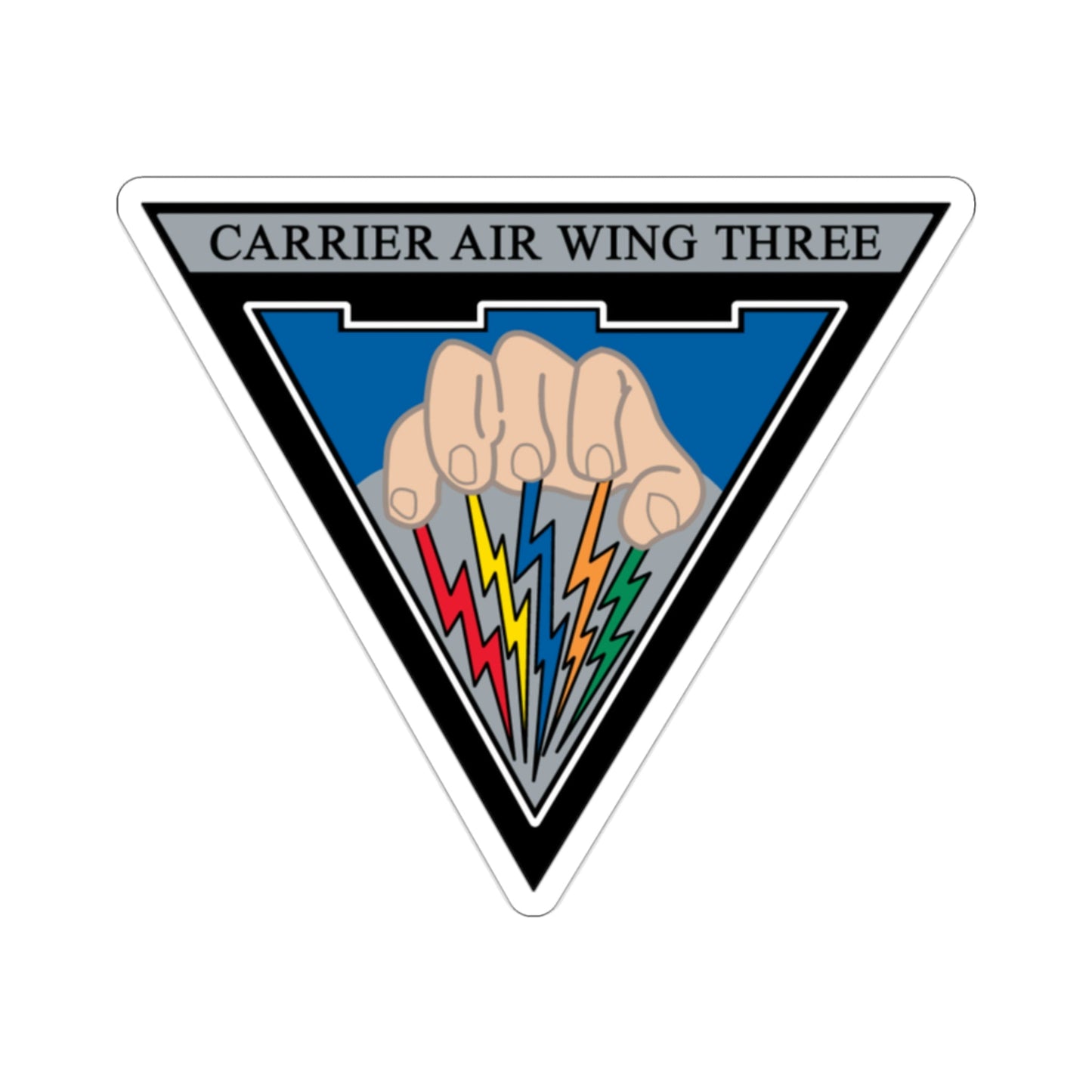 Carrier Air Wing 3 v2 (U.S. Navy) STICKER Vinyl Die-Cut Decal-2 Inch-The Sticker Space