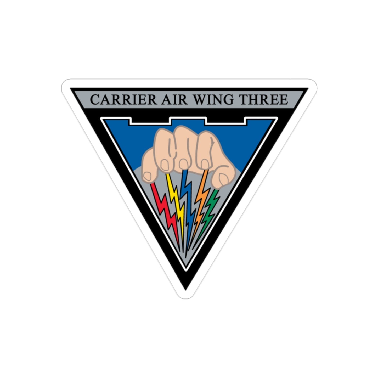 Carrier Air Wing 3 v2 (U.S. Navy) Transparent STICKER Die-Cut Vinyl Decal-2 Inch-The Sticker Space