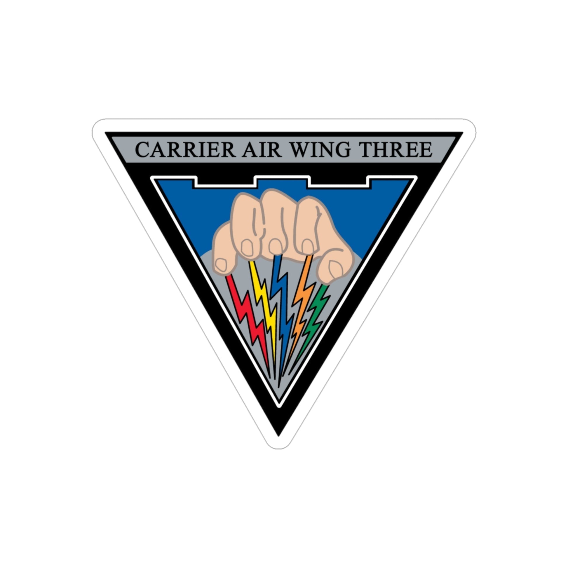 Carrier Air Wing 3 v2 (U.S. Navy) Transparent STICKER Die-Cut Vinyl Decal-4 Inch-The Sticker Space