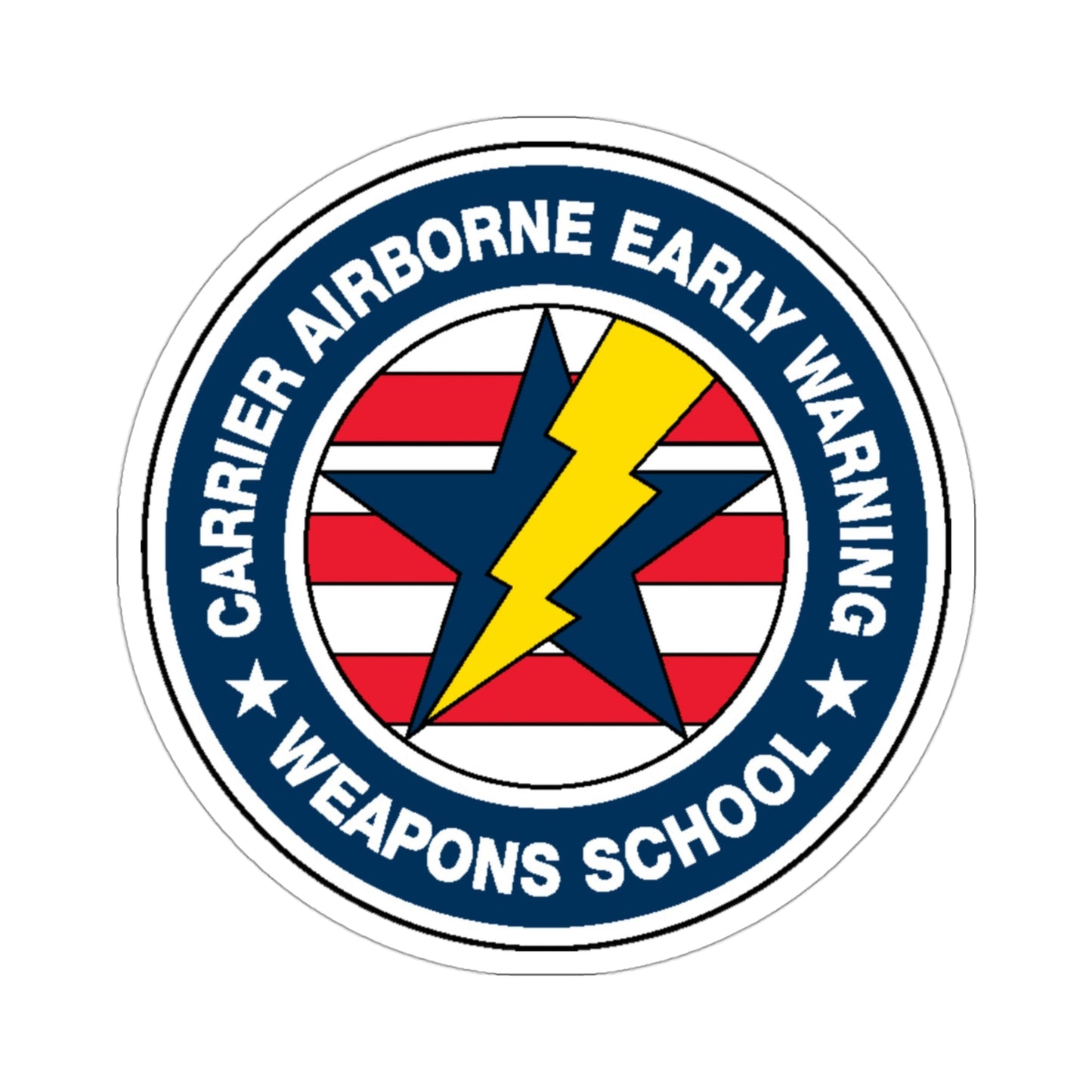 Carrier Airborne Early Warning Weapons School Bolt (U.S. Navy) STICKER Vinyl Die-Cut Decal-3 Inch-The Sticker Space