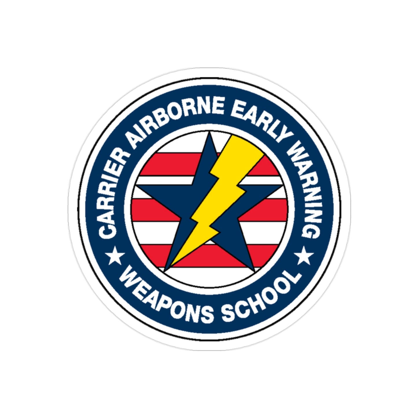 Carrier Airborne Early Warning Weapons School Bolt (U.S. Navy) Transparent STICKER Die-Cut Vinyl Decal-2 Inch-The Sticker Space