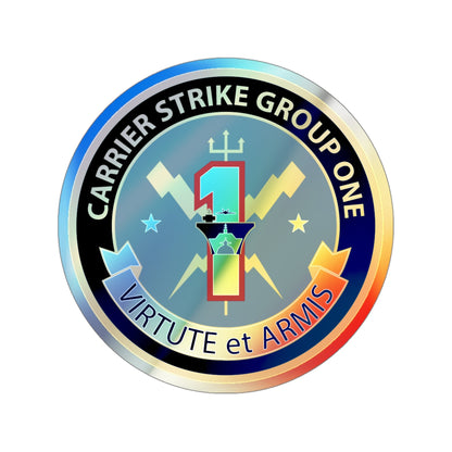 Carrier Strike Group 1 (U.S. Navy) Holographic STICKER Die-Cut Vinyl Decal-4 Inch-The Sticker Space