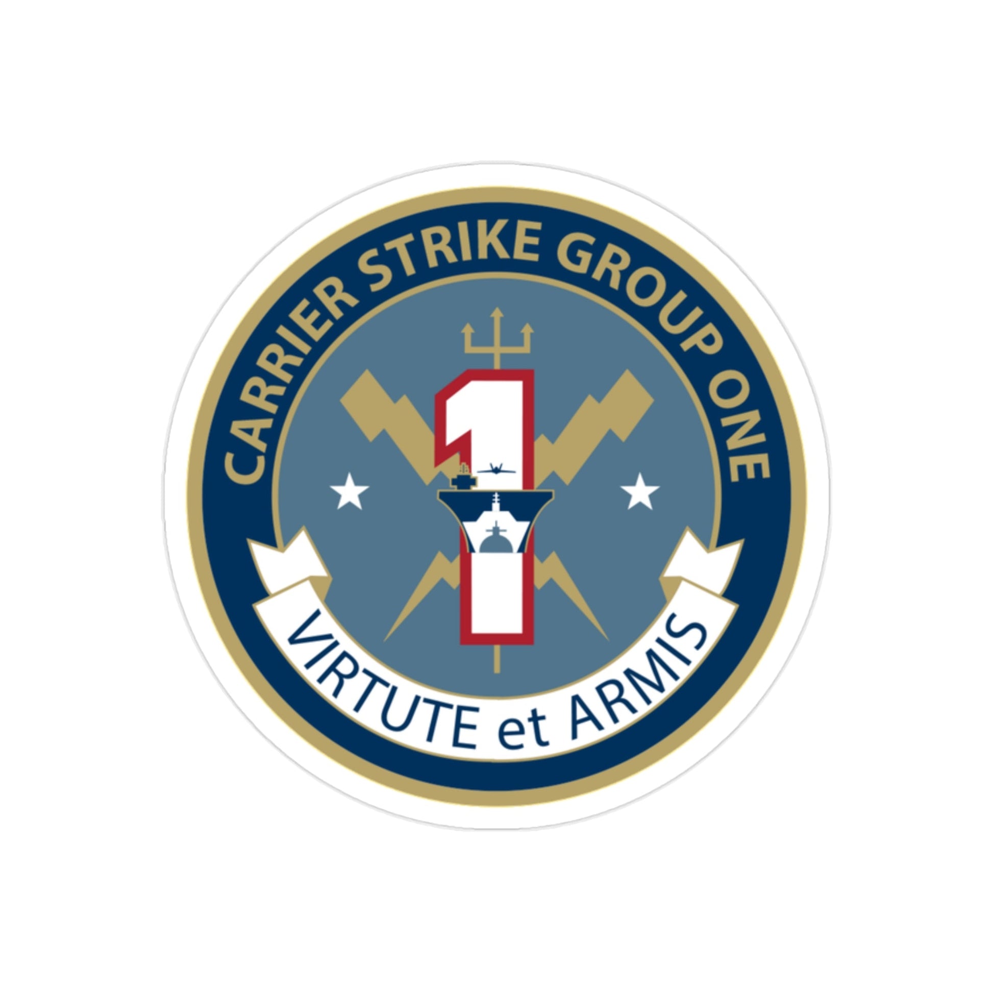 Carrier Strike Group 1 (U.S. Navy) Transparent STICKER Die-Cut Vinyl Decal-2 Inch-The Sticker Space