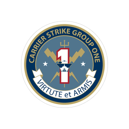 Carrier Strike Group 1 (U.S. Navy) Transparent STICKER Die-Cut Vinyl Decal-3 Inch-The Sticker Space
