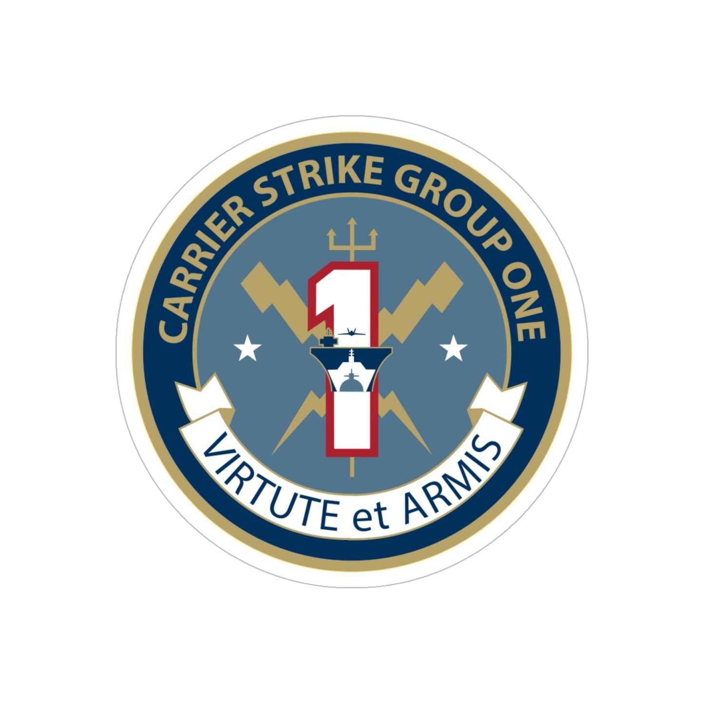 Carrier Strike Group 1 (U.S. Navy) Transparent STICKER Die-Cut Vinyl Decal-5 Inch-The Sticker Space