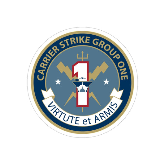 Carrier Strike Group 1 (U.S. Navy) Transparent STICKER Die-Cut Vinyl Decal-6 Inch-The Sticker Space