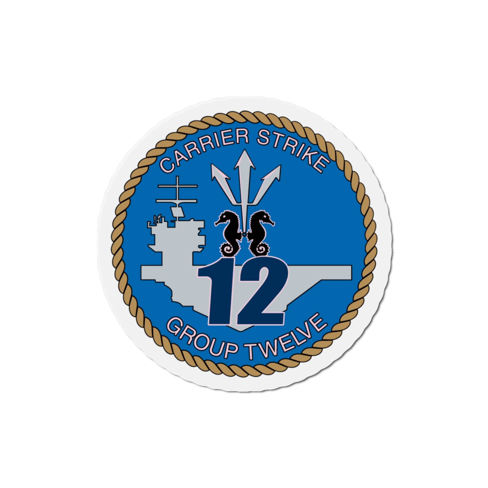Carrier Strike Group 12 CSG 12 (U.S. Navy) Die-Cut Magnet-4" x 4"-The Sticker Space