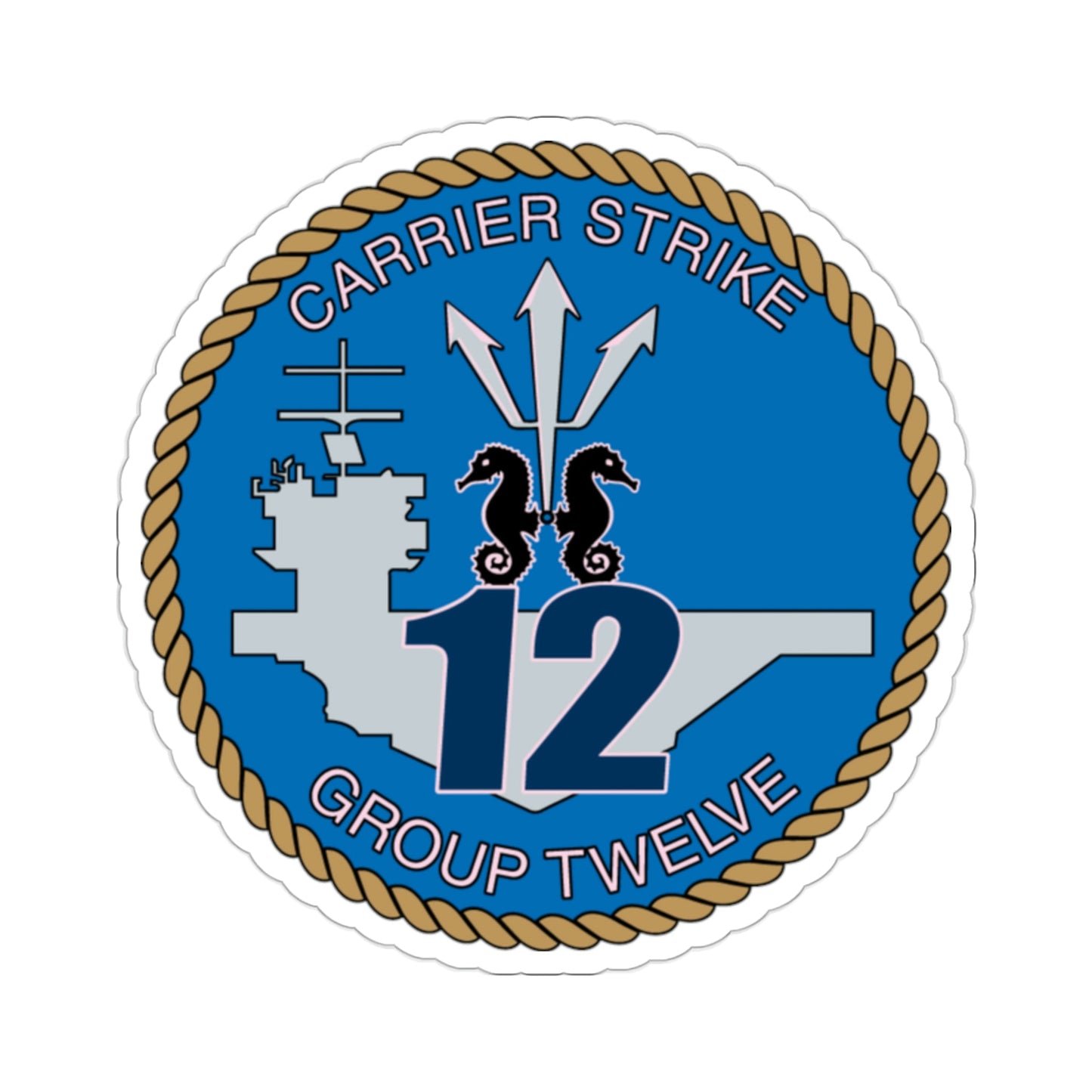 Carrier Strike Group 12 CSG 12 (U.S. Navy) STICKER Vinyl Die-Cut Decal-2 Inch-The Sticker Space