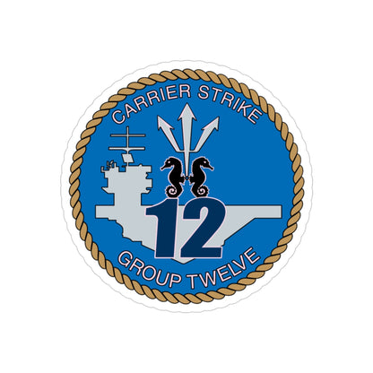 Carrier Strike Group 12 CSG 12 (U.S. Navy) Transparent STICKER Die-Cut Vinyl Decal-4 Inch-The Sticker Space