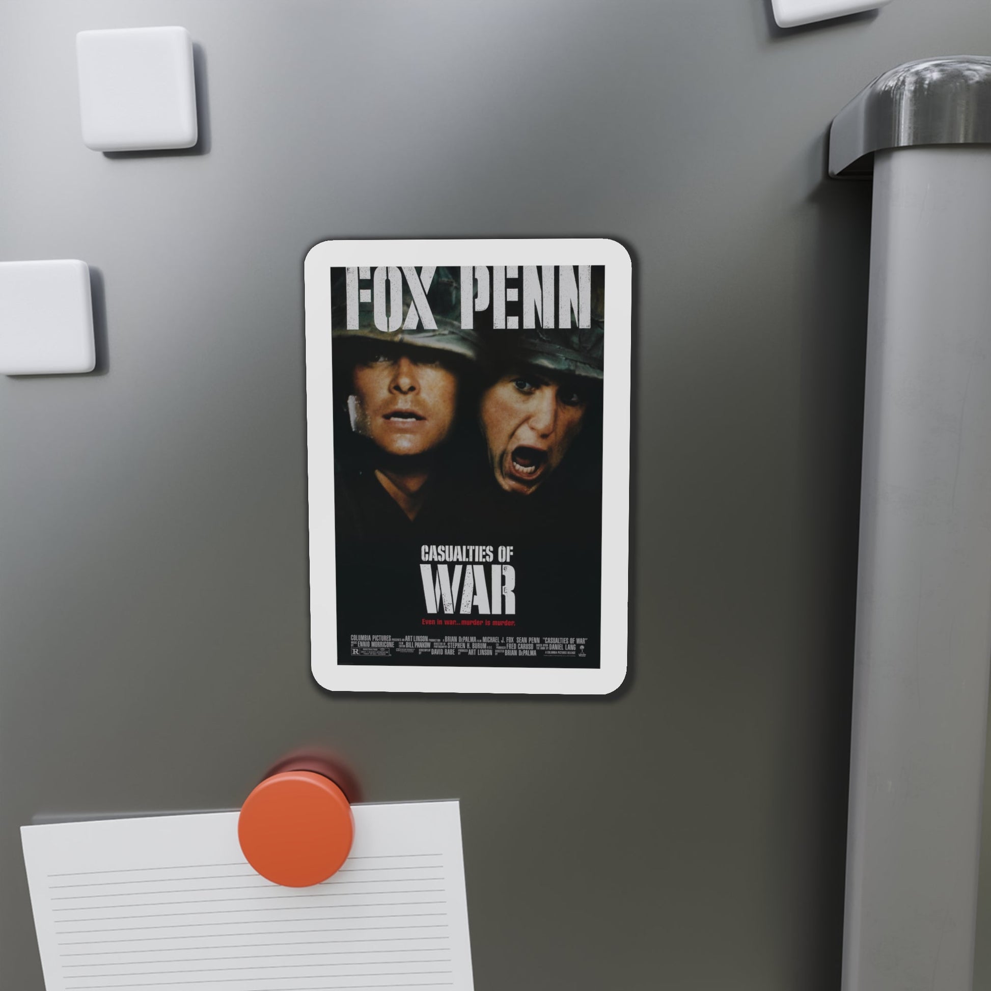 Casualties of War 1989 Movie Poster Die-Cut Magnet-The Sticker Space