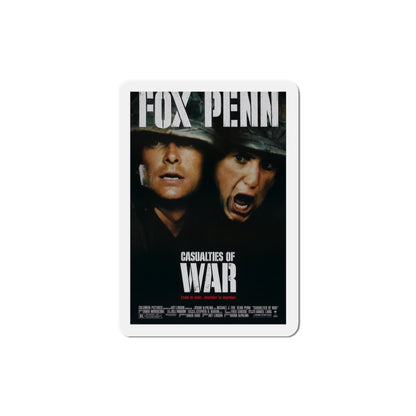 Casualties of War 1989 Movie Poster Die-Cut Magnet-3" x 3"-The Sticker Space