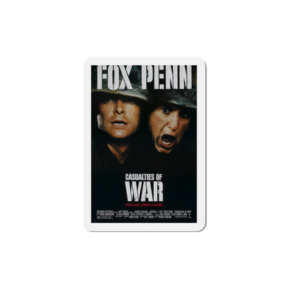 Casualties of War 1989 Movie Poster Die-Cut Magnet-4" x 4"-The Sticker Space